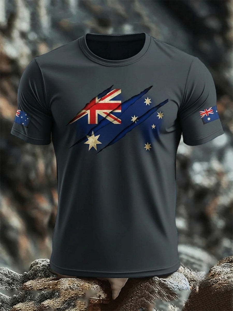 Men's Australia Pride Art Printed T-shirt