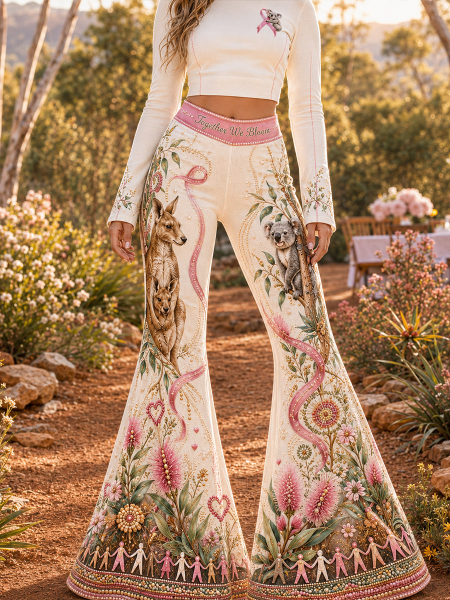 Women's Australia Breast Cancer Awareness Printed Comfortable Pants