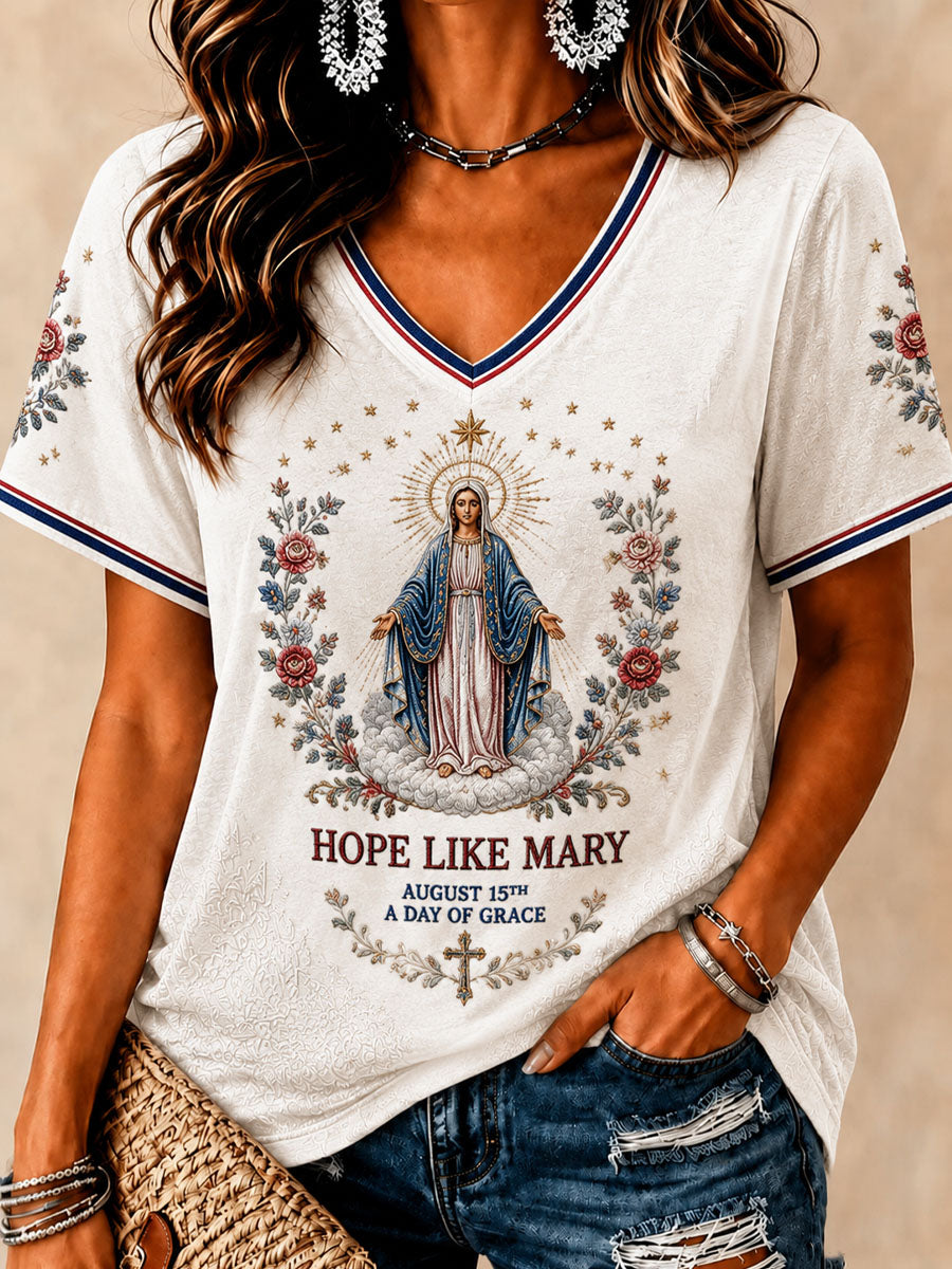 Women’s Feast of the Assumption Art Print Casual T-Shirt