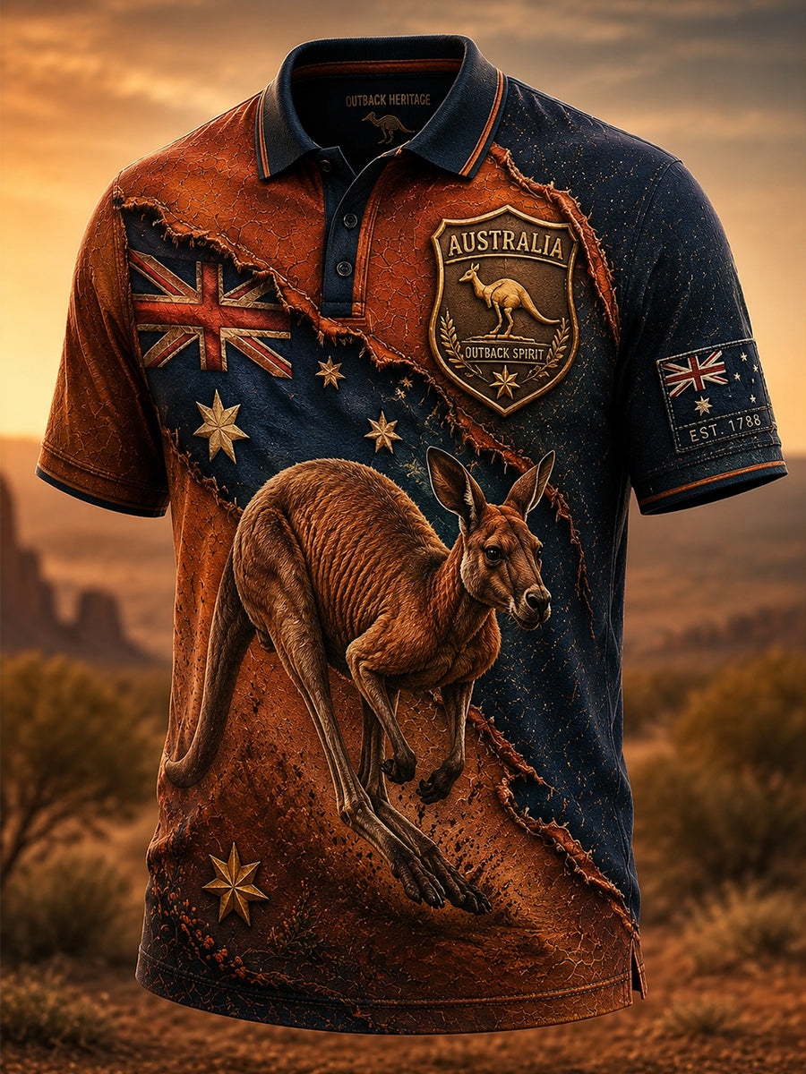 Men's Australian Animals Polo Shirt