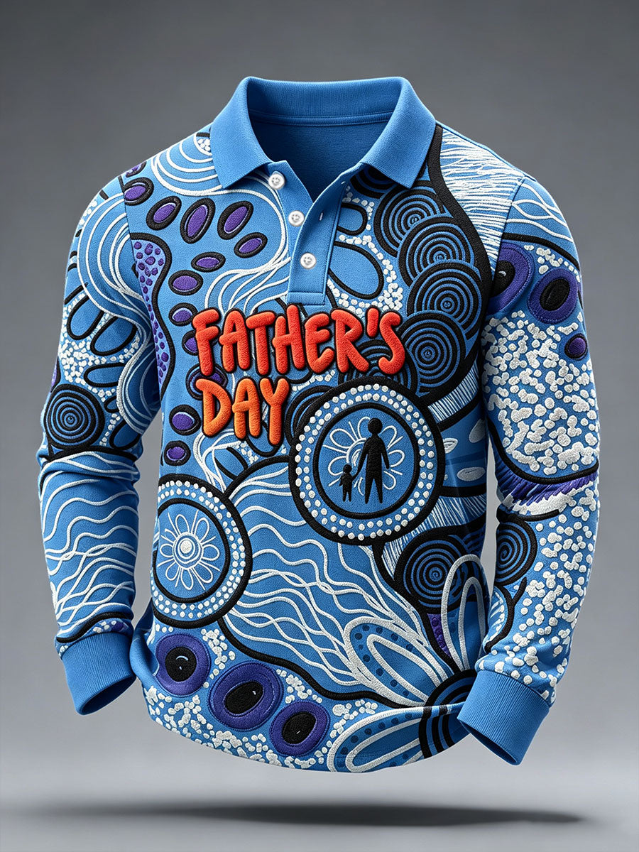 Men's Australia Father's Day Art Printed Casual Tops