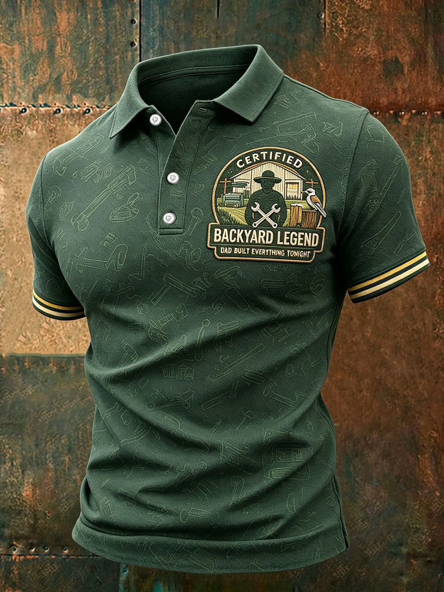 Men's Australia Father's Day Art Printed Casual Tops
