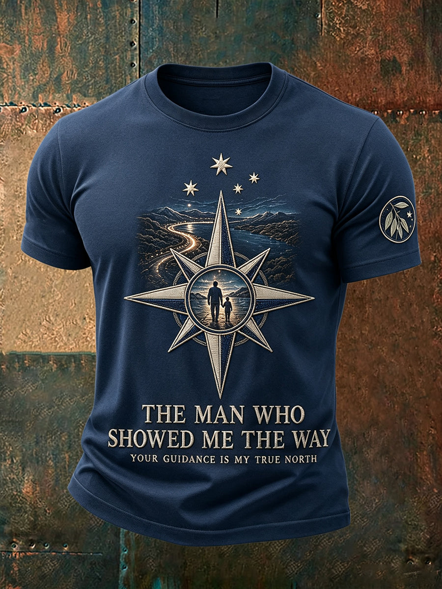 Men's Australia Father's Day Art Printed T-shirt