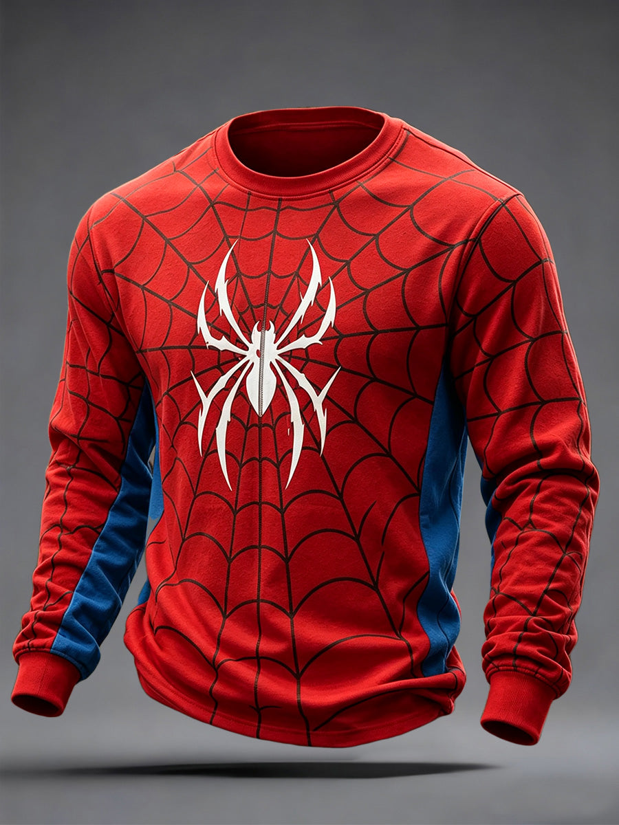 Men's Spider Print Casual Tee