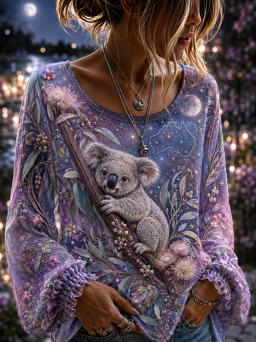 Women's Australian Animals Cotton-Linen Shirt