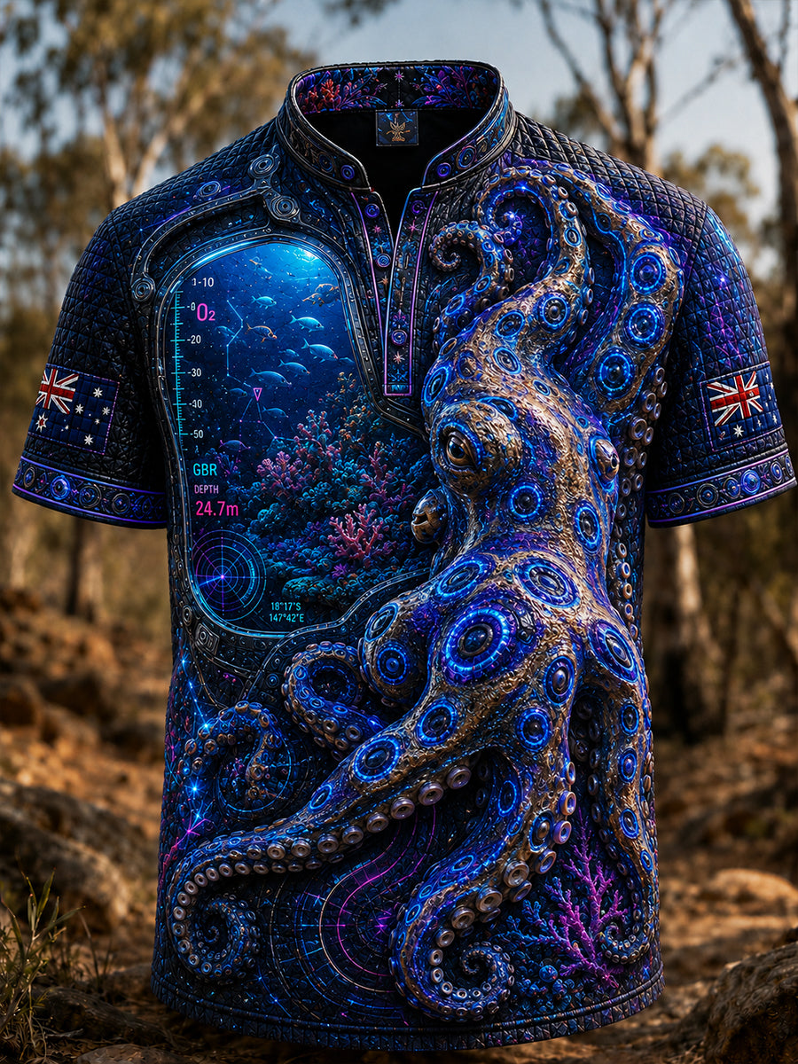 Men's Australian Animals Short-Sleeve Polo Shirt