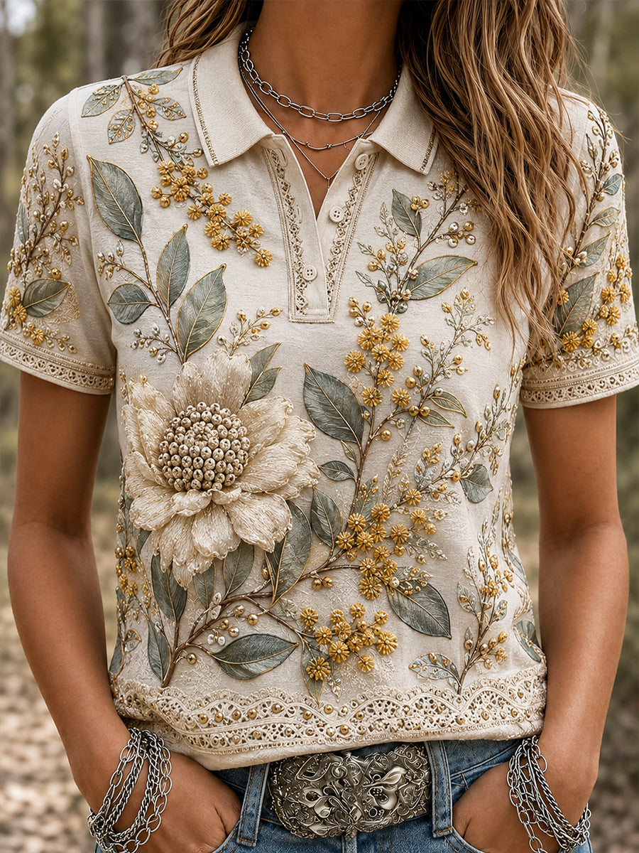 Women's Australian Plants Polo T-Shirt