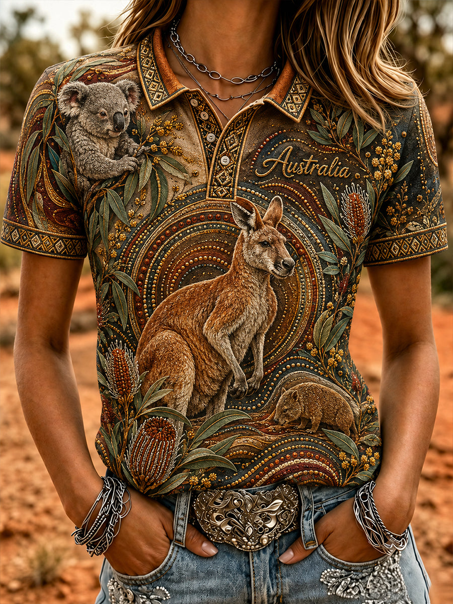 Women's Australian Animals Short-Sleeved T-Shirt
