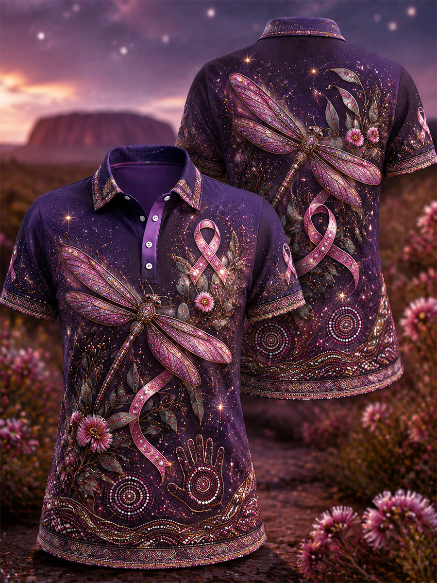 Women's Australian Breast Cancer Awareness Polo T-Shirt