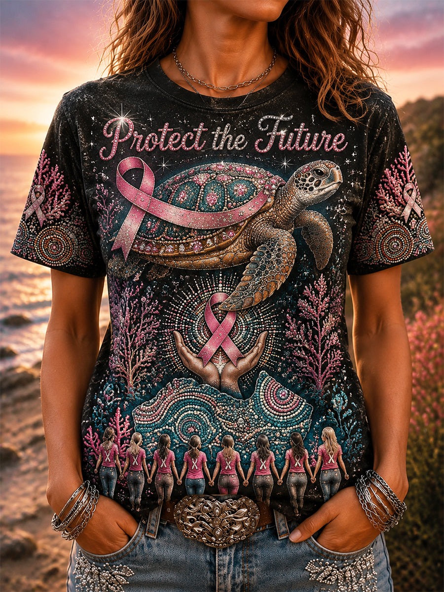 Women's Australian Breast Cancer Awareness Short-Sleeved T-shirt