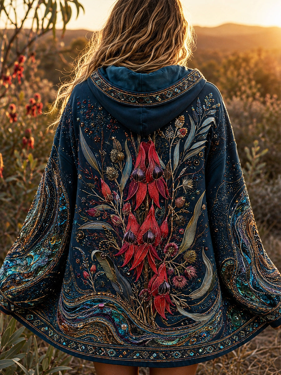 Women's Australian Wildflower Season Zip-Up Hoodie