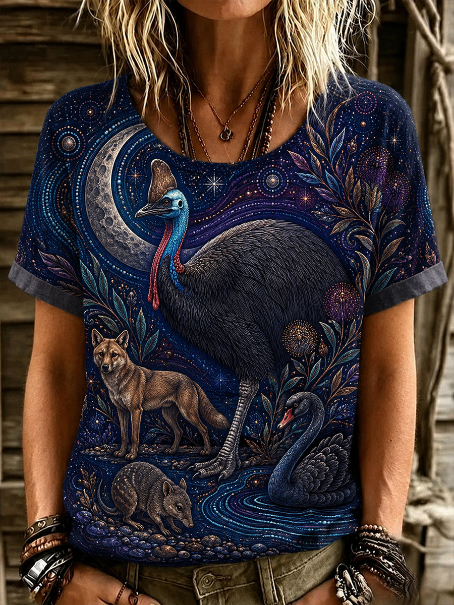 Women's Australian Animals Short-Sleeved T-Shirt