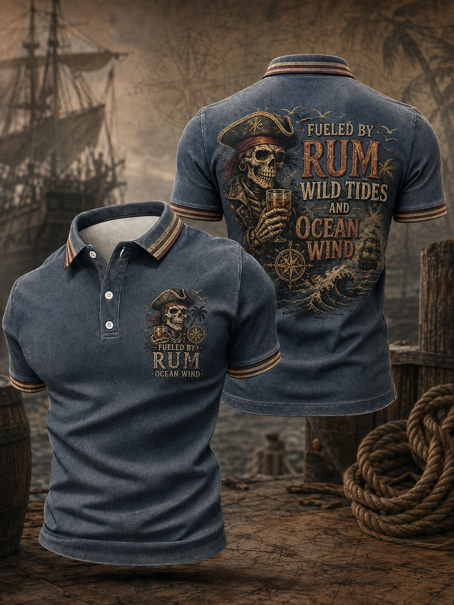 MEN'S "FUELED BY RUM WILD TIDES AND OCEAN WIND" TOPS