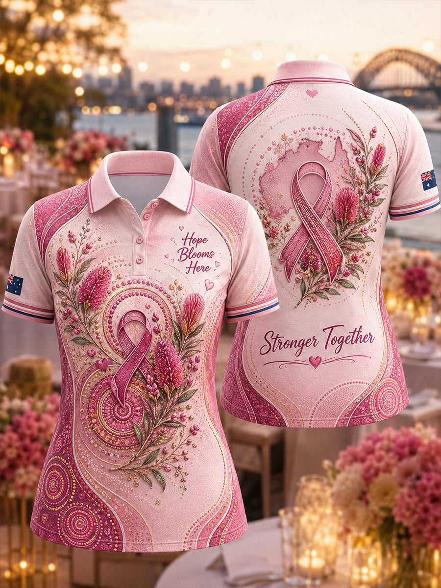 Women's Breast Cancer Awareness In Australia Polo T-Shirt