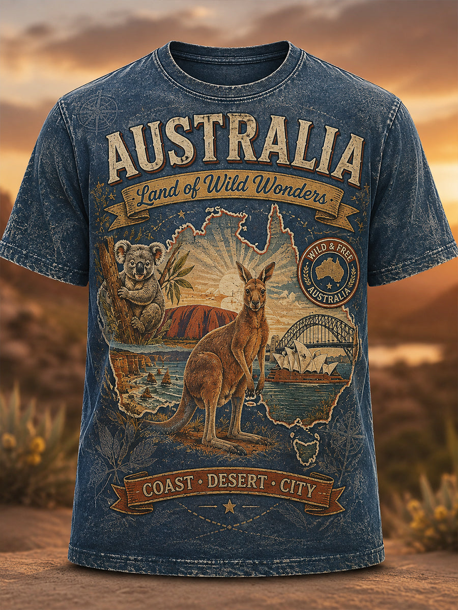 Men's Australian Animals Short Sleeve Shirt