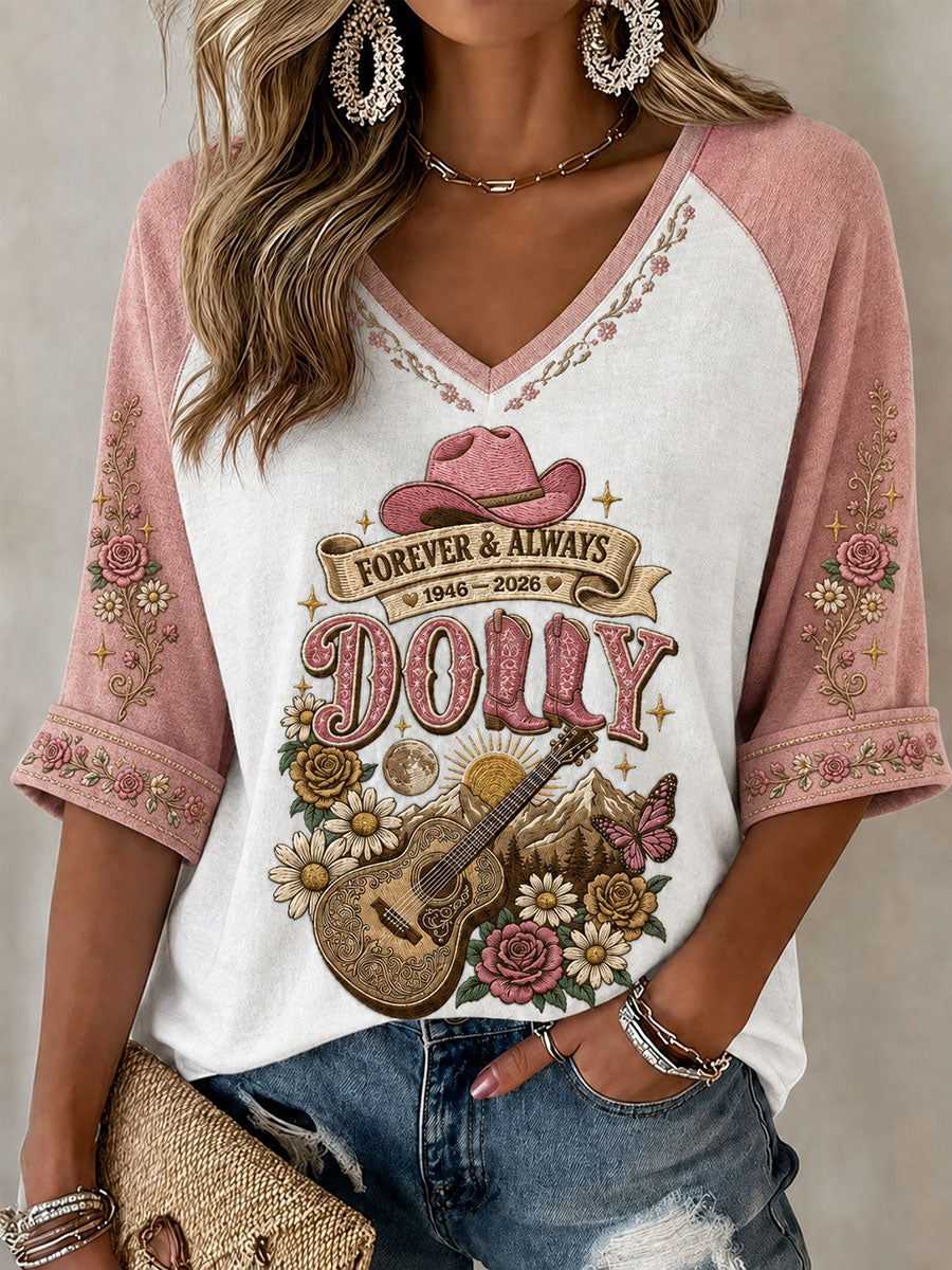 Women's Rip Country Music Lover Queen of Country Printed T-shirt