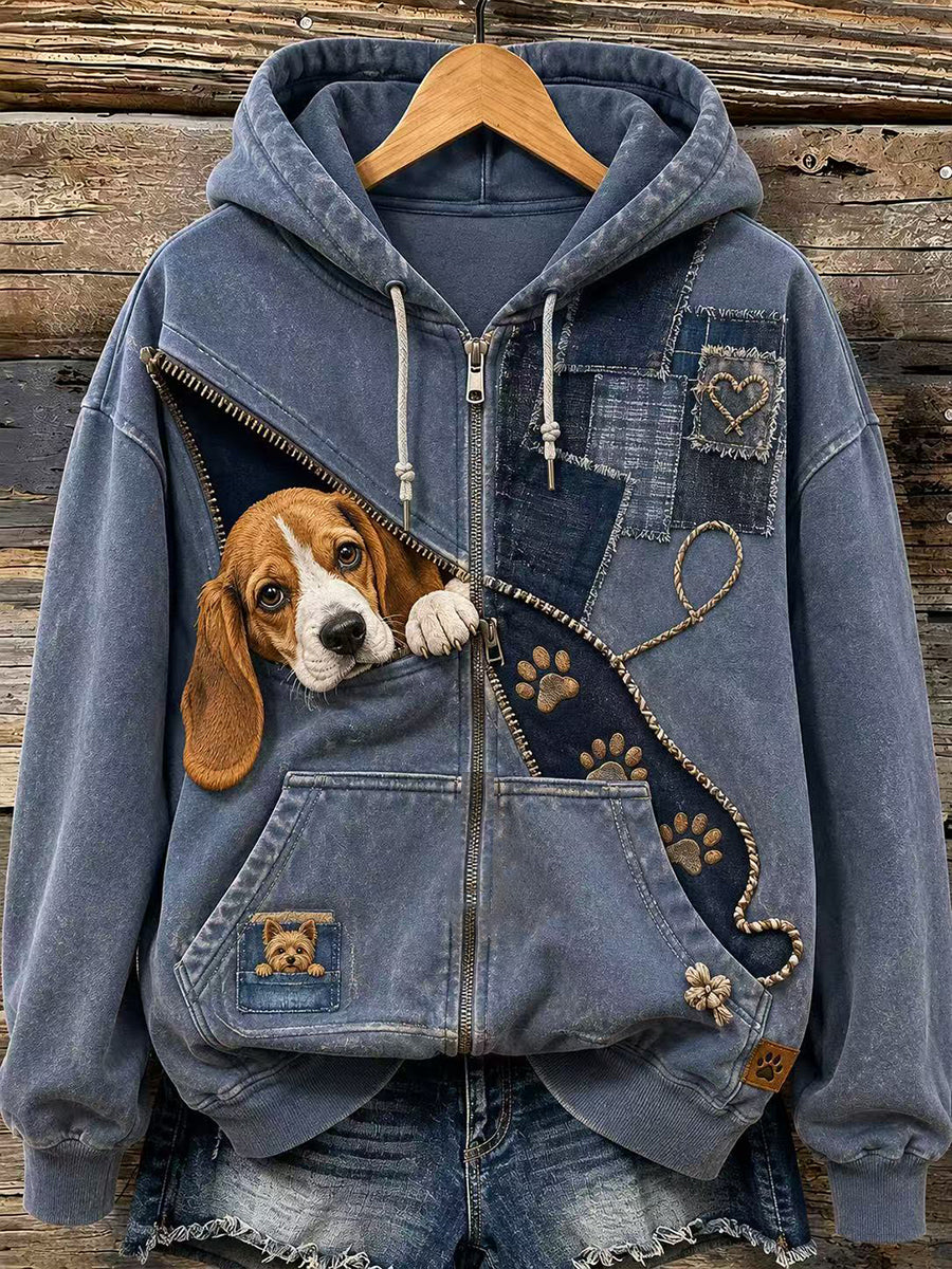 Women's Fun Animals Zip-Up Hoodie