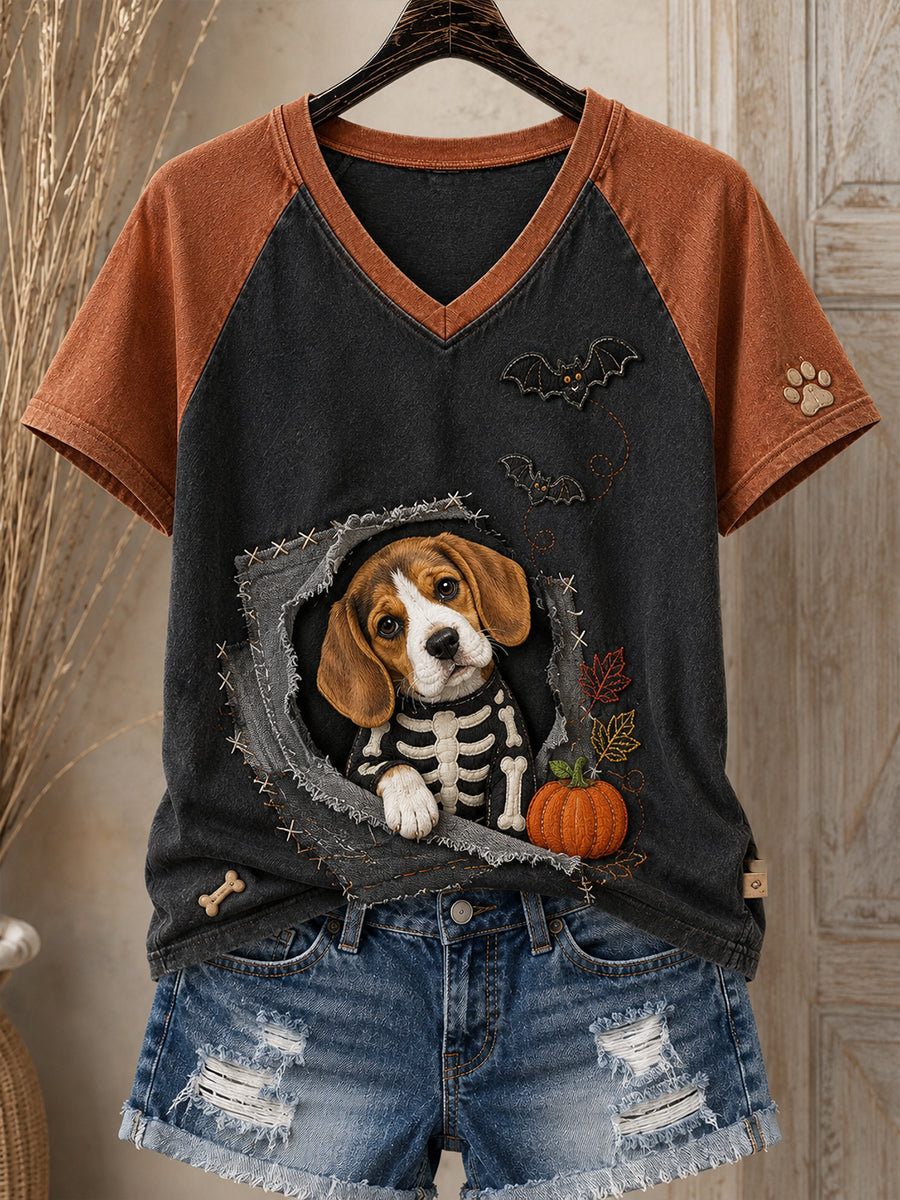 Women's Fun Animals Round Neck Short Sleeve T-Shirt