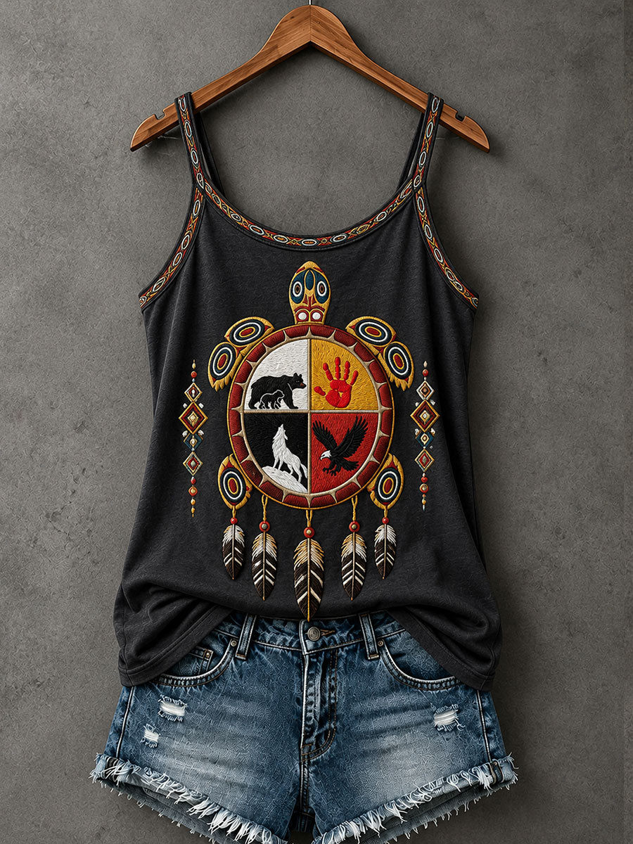Women's Indigenous Art Tank Top