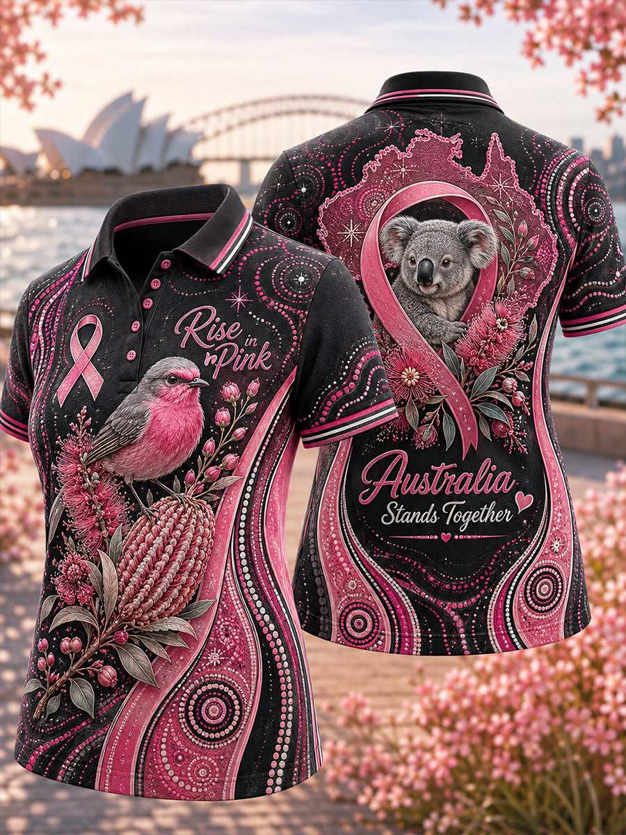 Women's Breast Cancer Awareness In Australia Polo T-Shirt