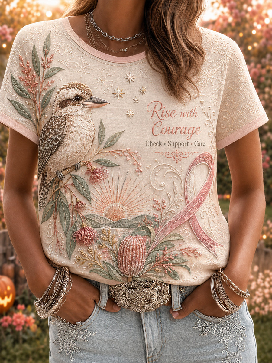Women's Breast Cancer Awareness In Australia Short-Sleeved T-Shirt