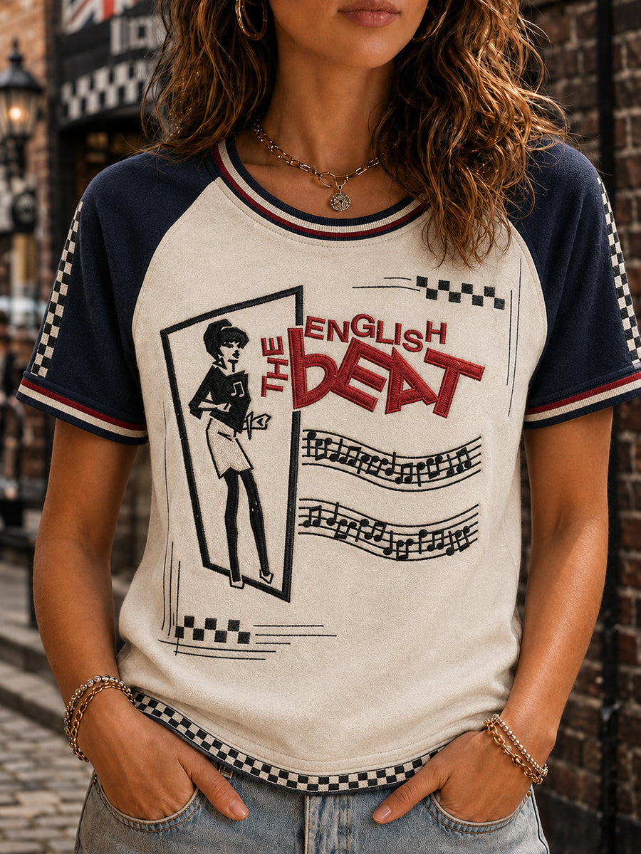 Women's Ska-Style Printed Casual T-shirt