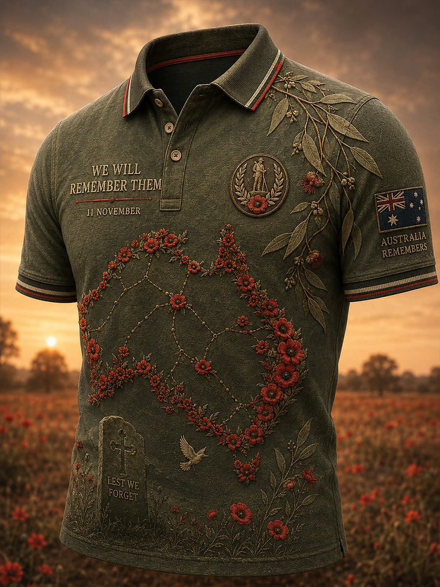 Men's Australia Remembrance Day Short-Sleeved T-Shirt