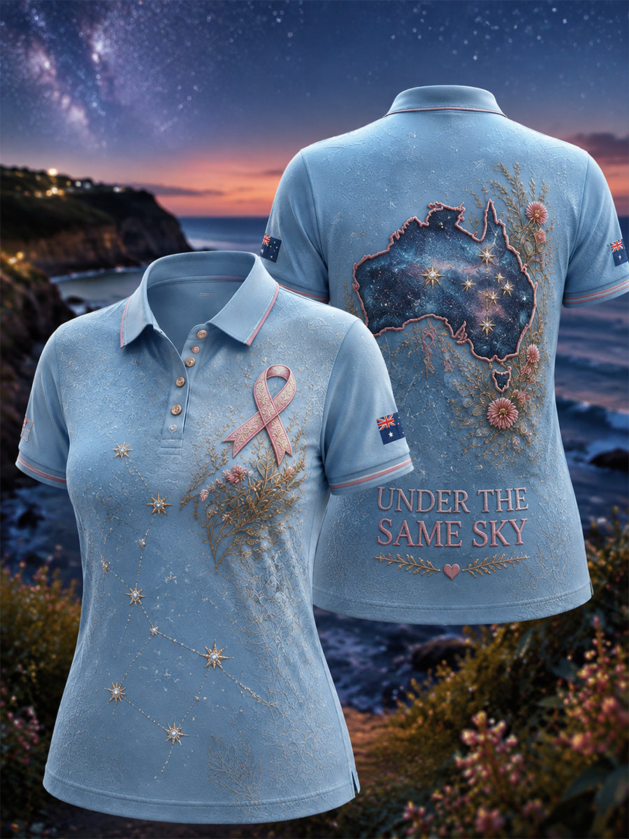 Women's Australia Breast Cancer Awareness Polo T-Shirt