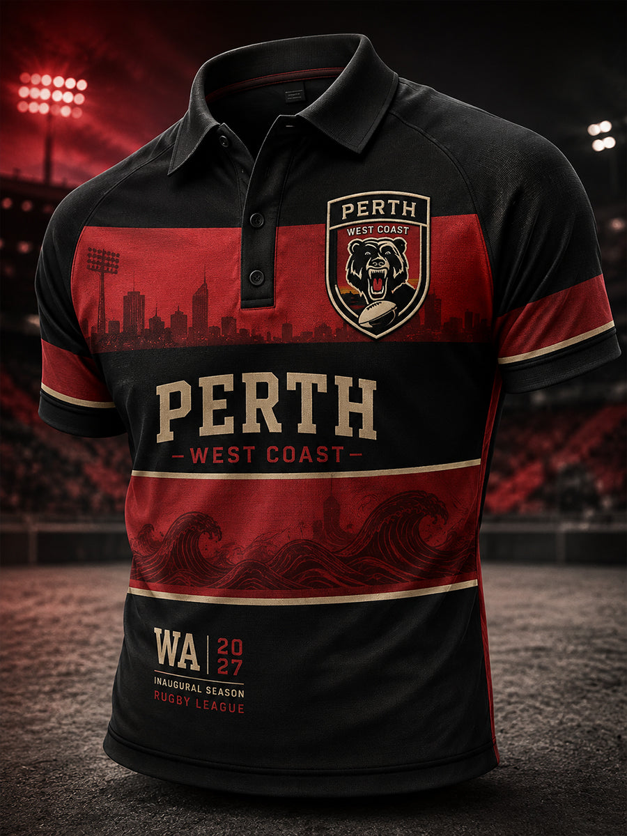Men's Australian Rugby's Perth Fan Lover Short Sleeves T-Shirt