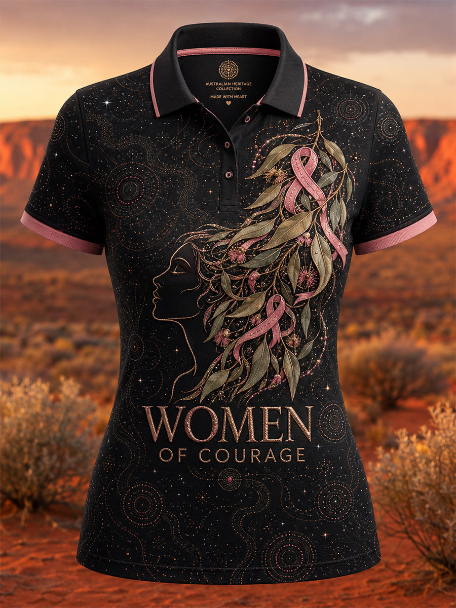 Women's Australian Breast Cancer Awareness Polo T-Shirt
