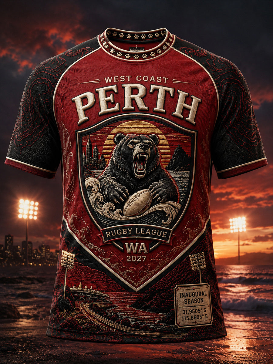 Men's Perth Bears Rugby Fan Short Sleeve T-Shirt