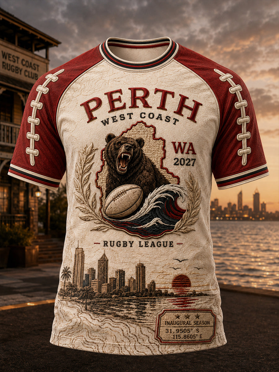 Men's Perth Bears Rugby Fan Short Sleeve Shirt