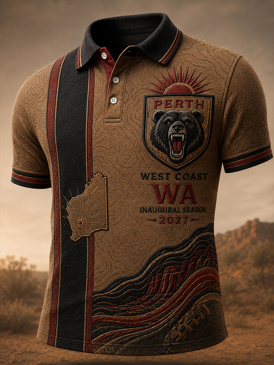 Men's Perth Bears Rugby Fan Short Sleeve Shirt