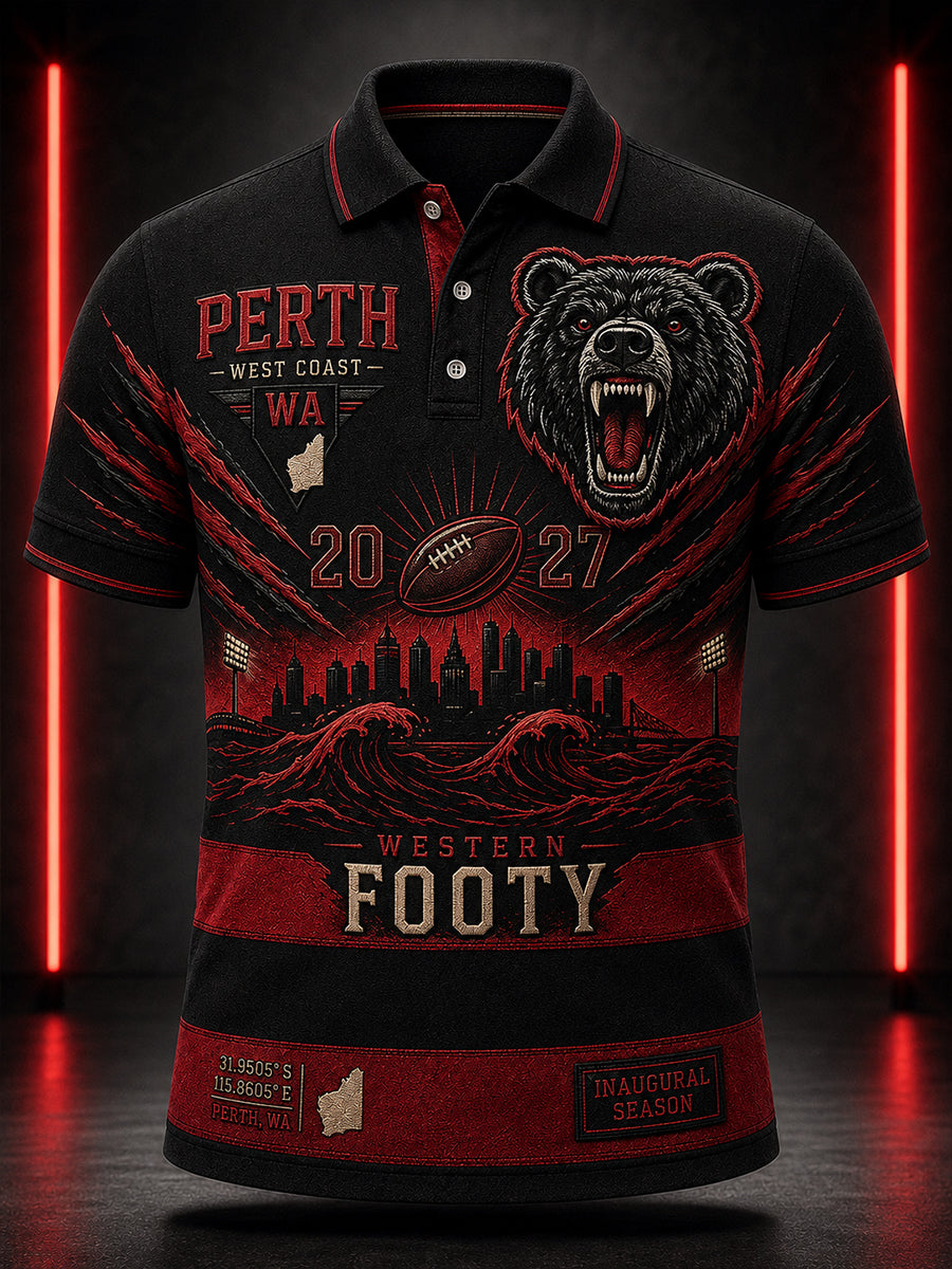 Men's Perth Bears Rugby Fan Short Sleeve Shirt