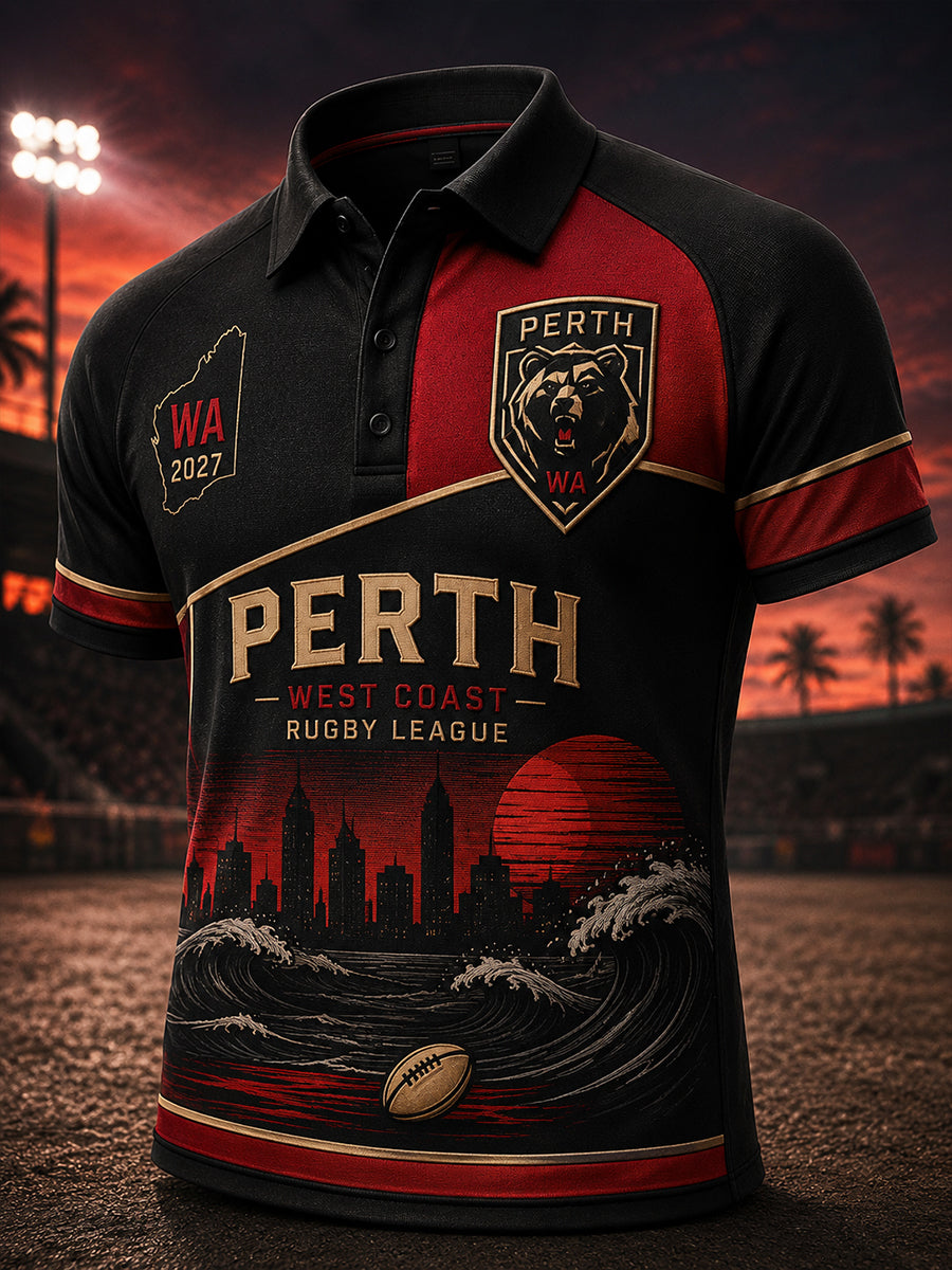 Men's Perth Bears Rugby Fan Short Sleeve Shirt