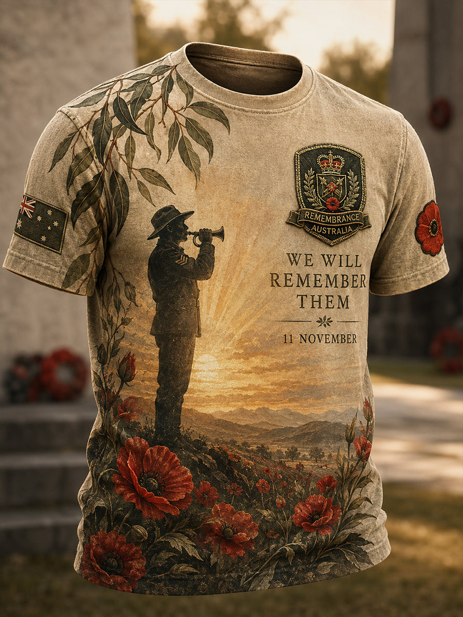 Men's Australia Remembrance Day Short Sleeve T-Shirt