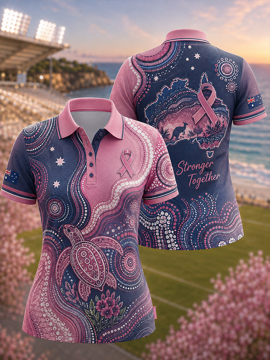 Women's Breast Cancer Awareness In Australia Polo T-Shirt