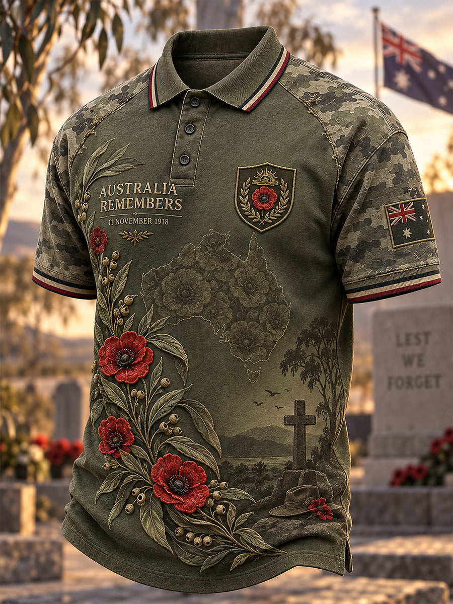 Men's Australian Remembrance Day Short Sleeve Shirt