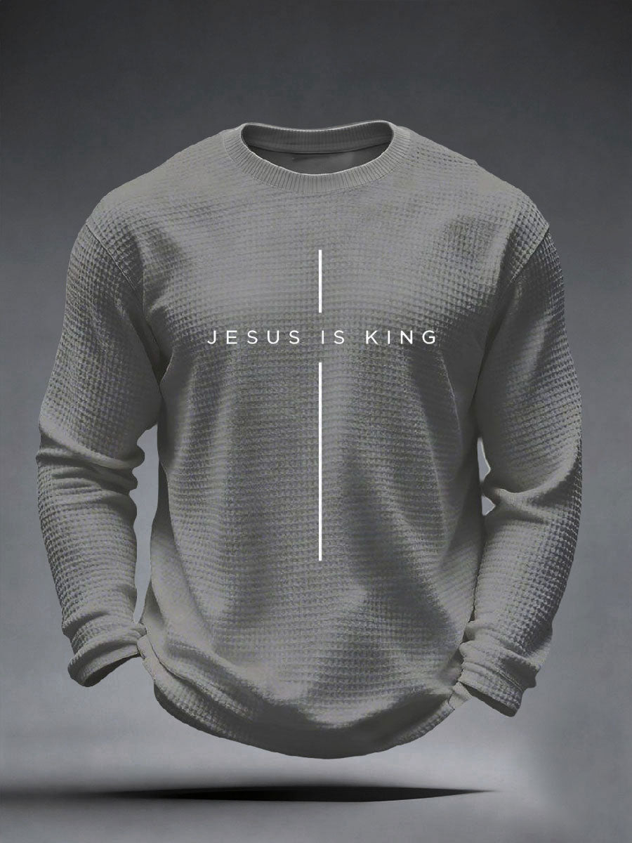 Men's Jesus Is King Waffle Top