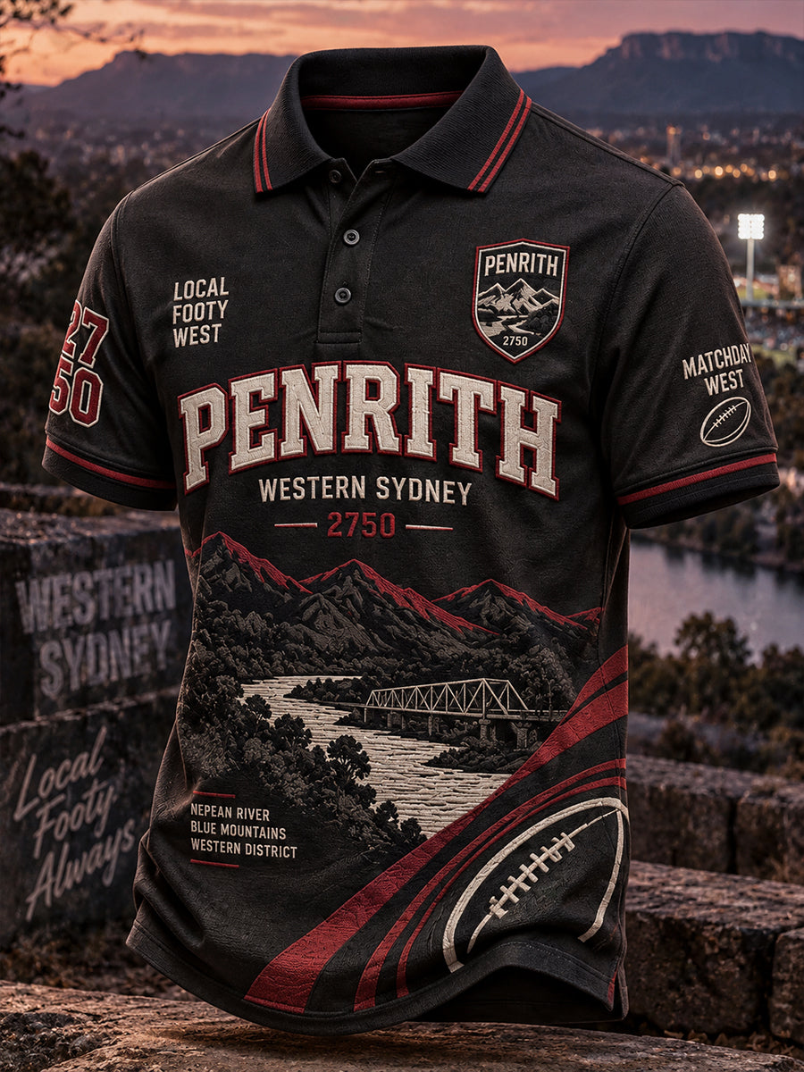 Men's Australian Rugby Penrith Panthers Fans Lover Short Sleeve Shirt