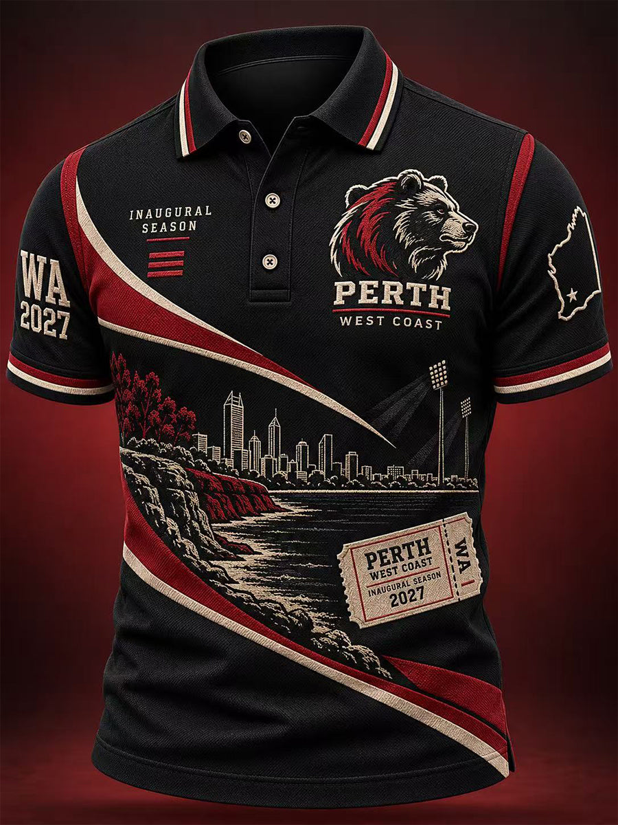 Men's Australian Rules Football Fans Lover Short Sleeve Shirt