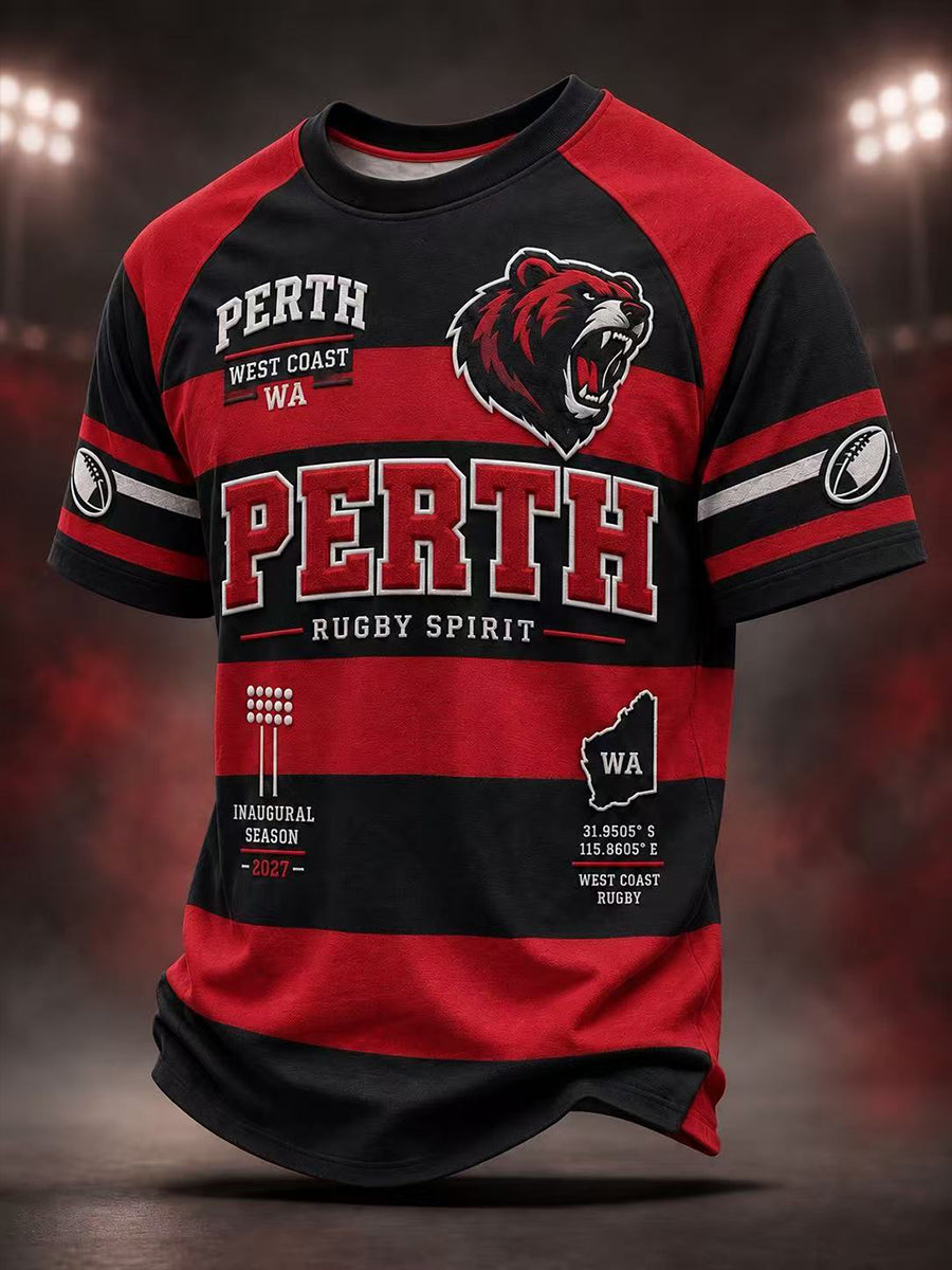 Men's Australian Rules Football Fans Lover Short Sleeve T-Shirt