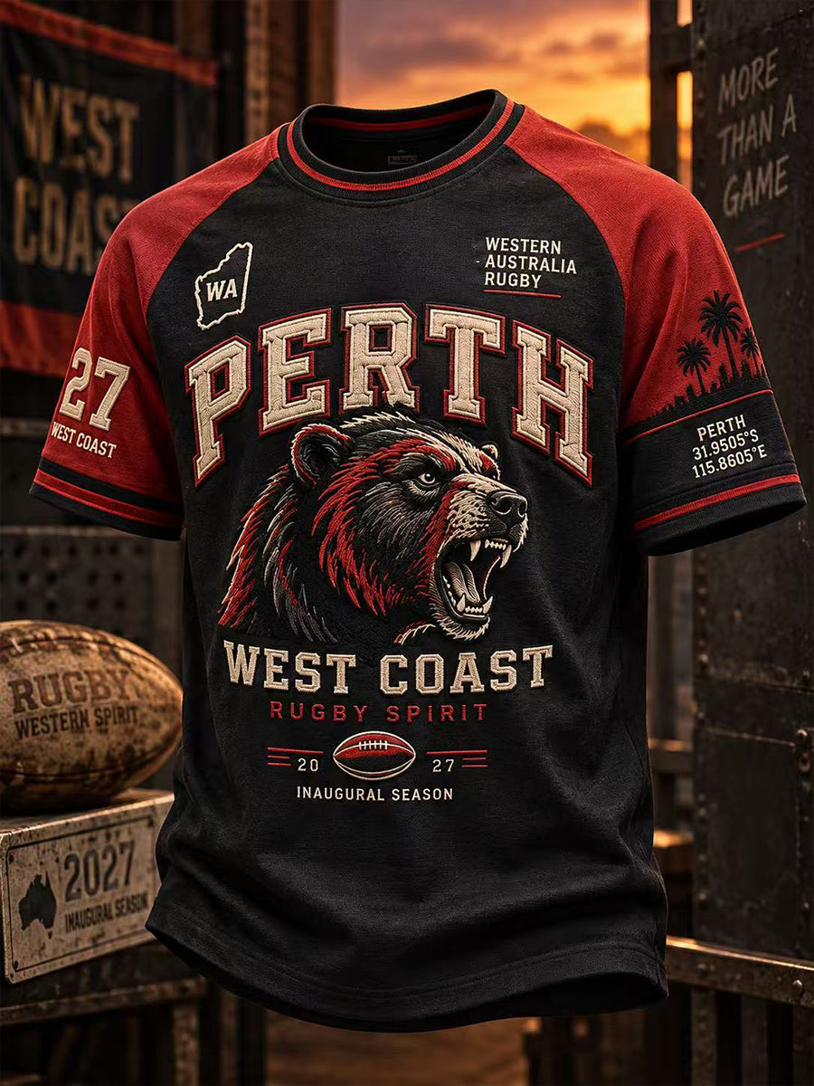 Men's Australian Rules Football Fans Lover Short Sleeve T-Shirt