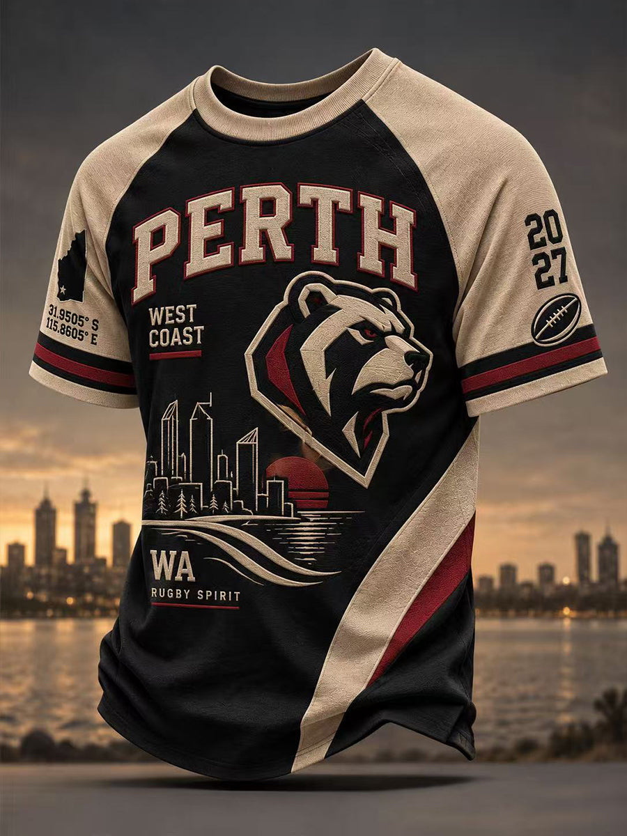 Men's Australian Rules Football Fans Lover Short Sleeve T-Shirt