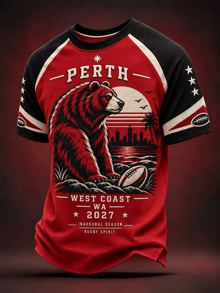 Men's Australian Rules Football Fans Lover Short Sleeve T-Shirt