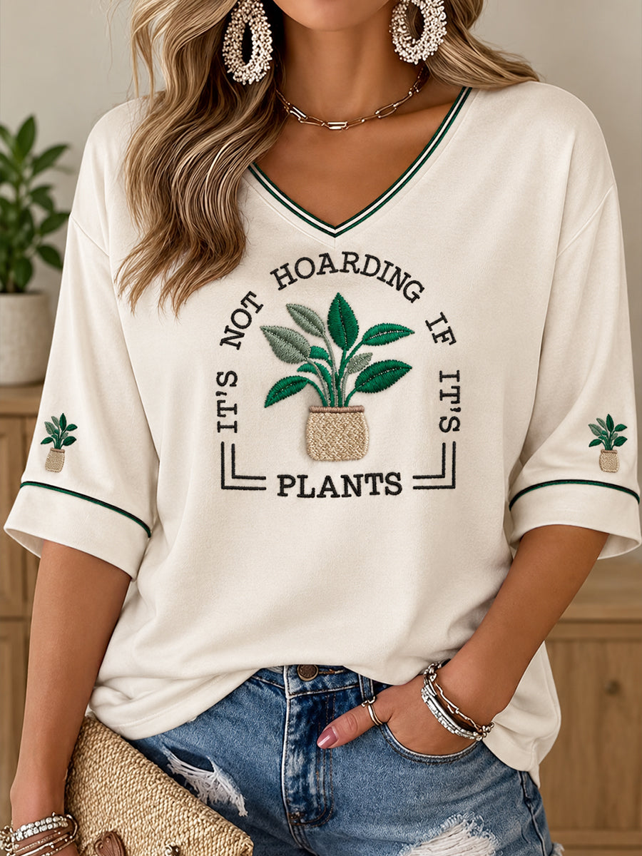 Women's Plants Lover Art Printed T-Shirt