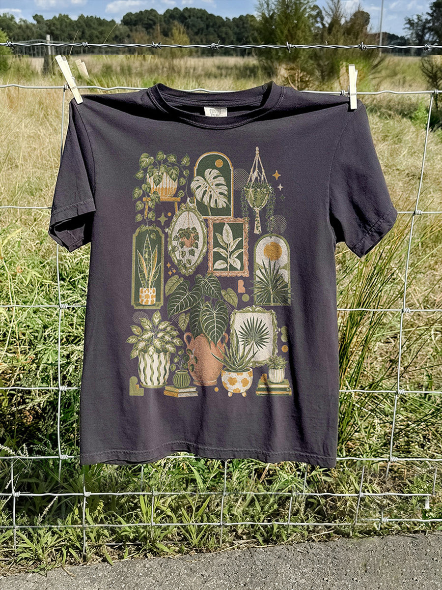 Unisex Plants Lover Art Printed T-Shirt