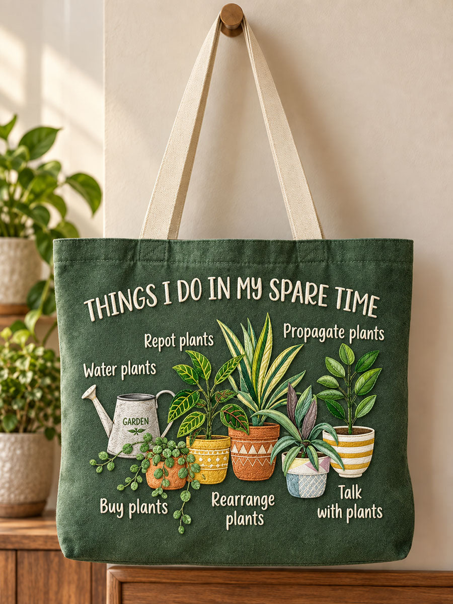 Plants Lover Art Printed Canvas Bag
