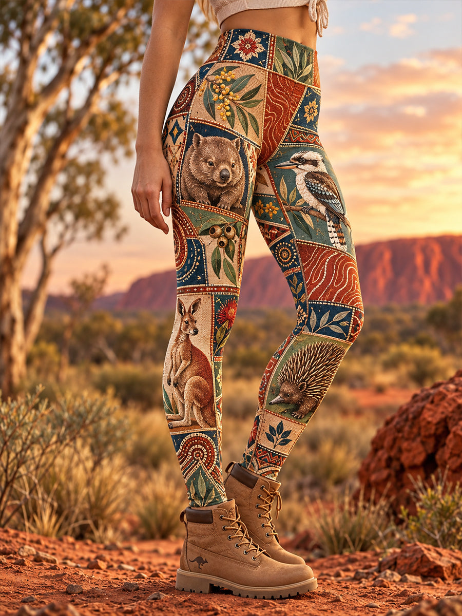 Women's Australian Animals High-Waisted Slim Fit Casual Leggings