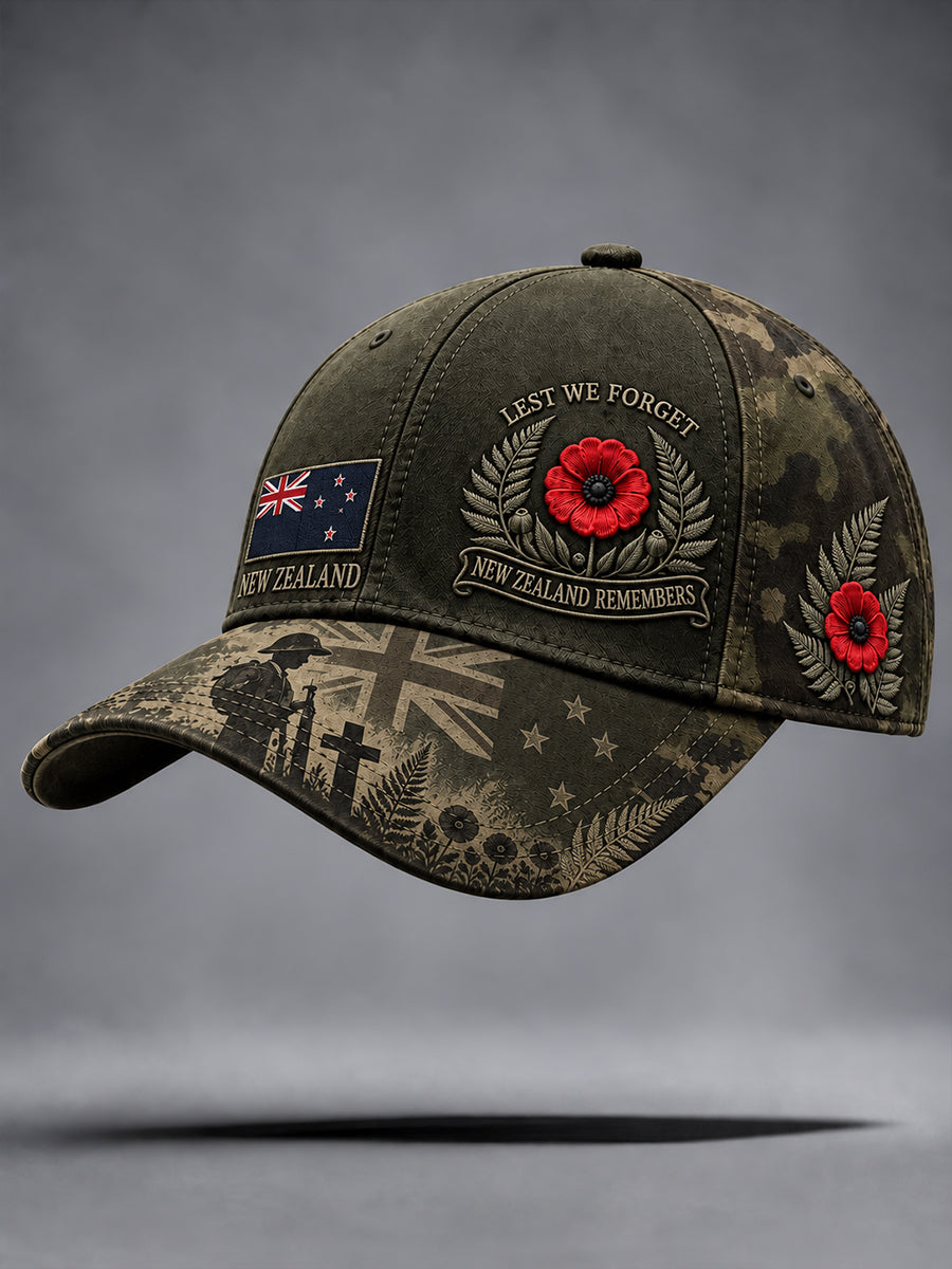 Unisex Remembrance Day in New Zealand Hat